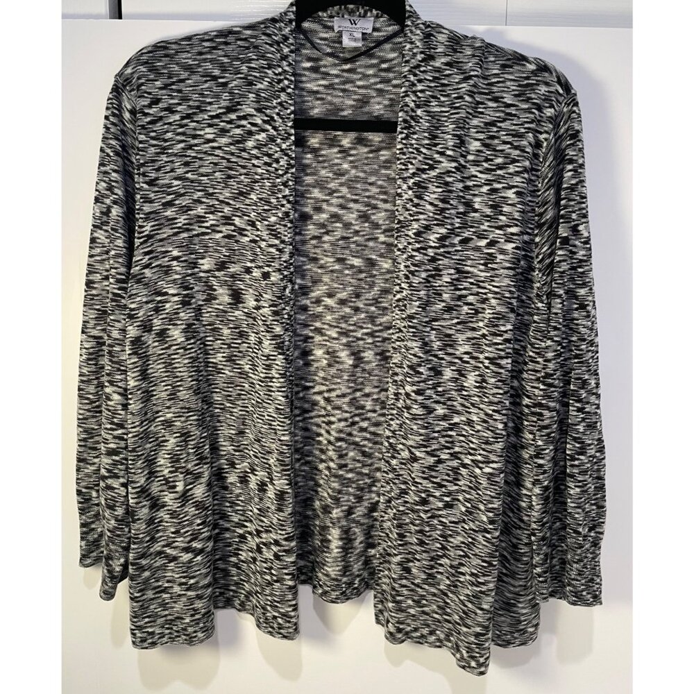 Worthington Womens Lightweight Open Knit Cardigan Size XL Y2K Whimsigoth‎ Preppy